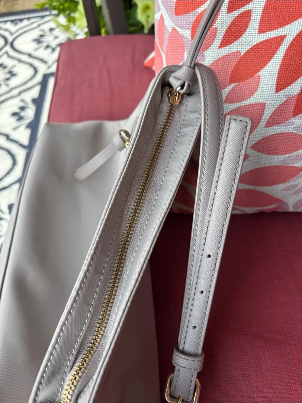 kate spade light taupe crossbody bag